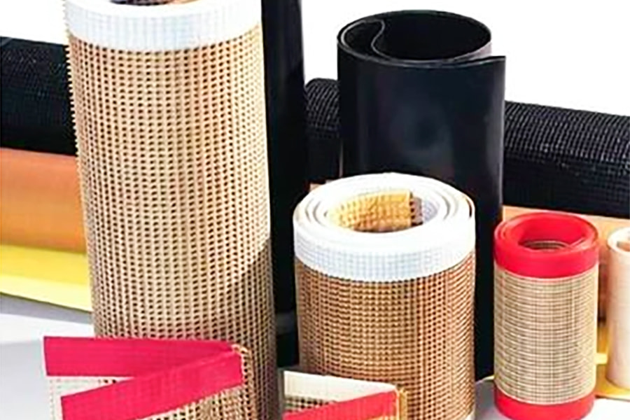 Sabuk jaring PTFE tahan suhu tinggi Sabuk konveyor jaring PTFE
