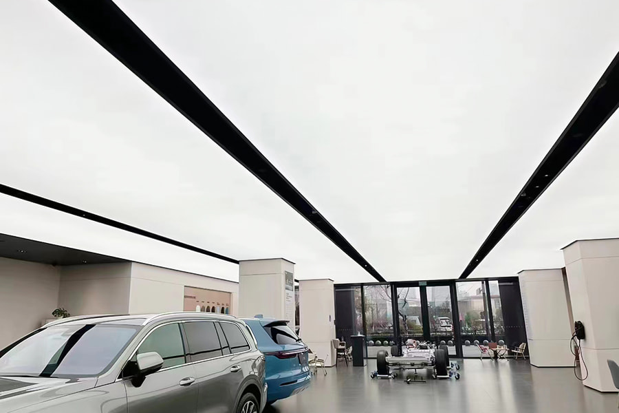 Plafon Tahan Api Dekoratif Fiberglass Dilapisi Silikon