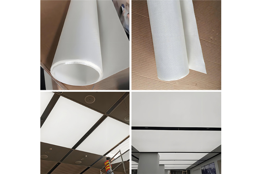 Plafon Tahan Api Dekoratif Fiberglass Dilapisi Silikon